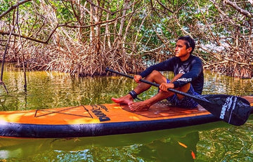 Natural Wood Stand Up Inflatable Paddle Board