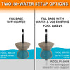 ShadeTable Water-Filled Pool, Patio & Dock Umbrella Table, Sandstone
