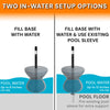 ShadeTable Water-Filled Pool, Patio & Dock Umbrella Table, Granite