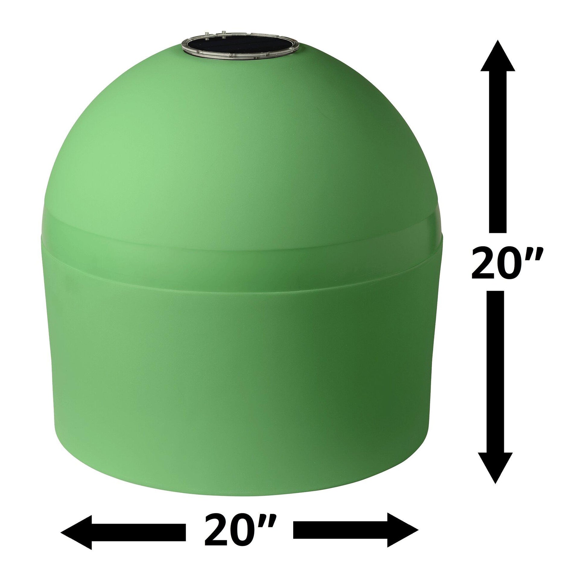 The dimensions of the buoy are 20 inches tall by 20 inches wide