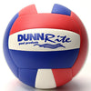 Red white and blue Dunnrite pool volleyball with waterproof synthetic cover
