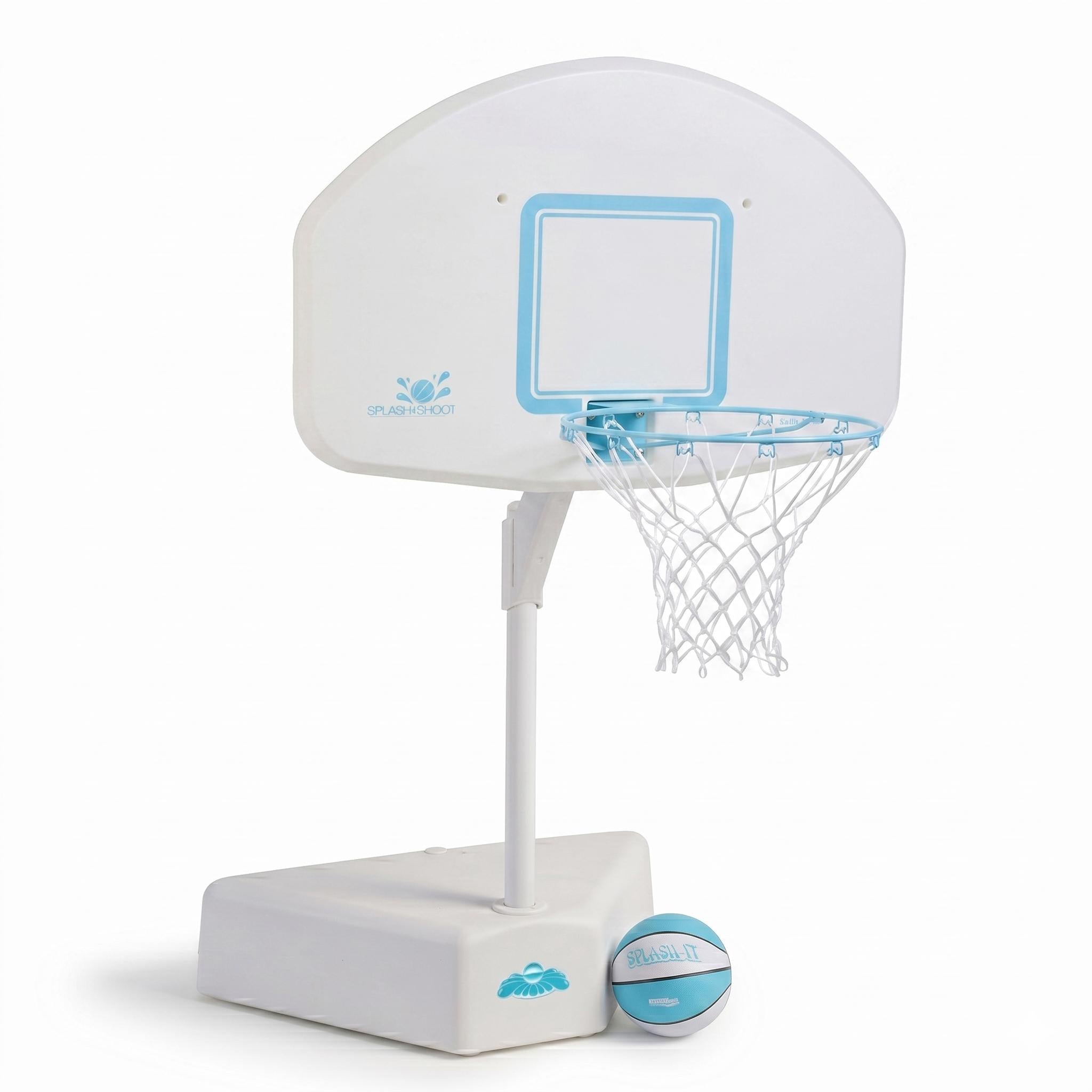 Splash & Shoot White Pool Basketball Hoop, Aqua