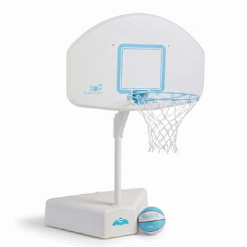 Splash & Shoot White Pool Basketball Hoop, Aqua