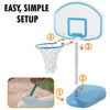 Clear Shot Compact Pool Basketball Hoop, Blue