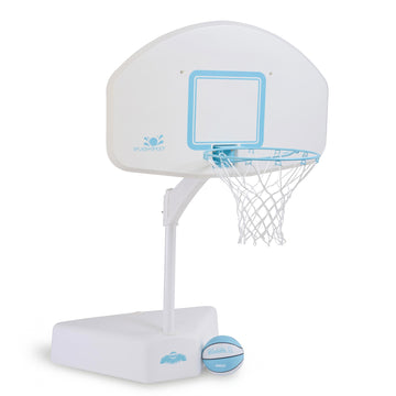 Splash & Shoot White Pool Basketball Hoop, Aqua