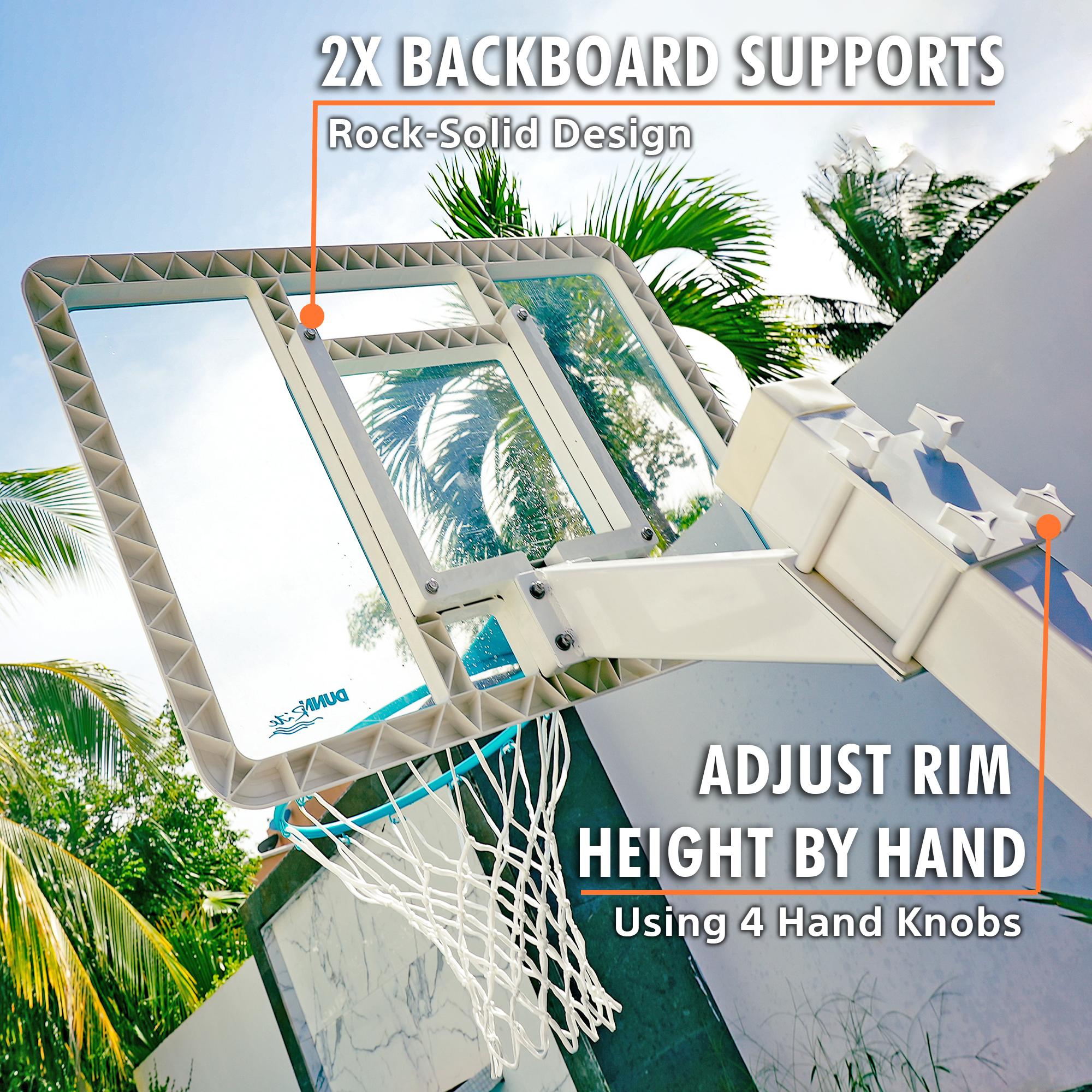 Splash & Slam Clear Pool Basketball Hoop