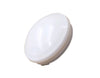 White plastic dome cap used for covering pool hardware or support posts, rounded for safety and aesthetics