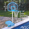 Clear Shot Compact Pool Basketball Hoop, Blue