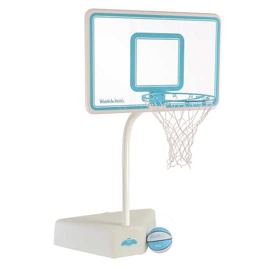 Splash & Shoot Clear Pool Basketball Hoop, Aqua (Fixed Height)