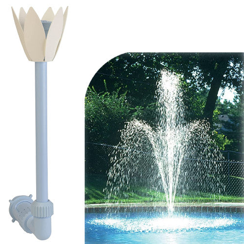 Flowerfall pool fountain with floral design and high arc spray for backyard pools