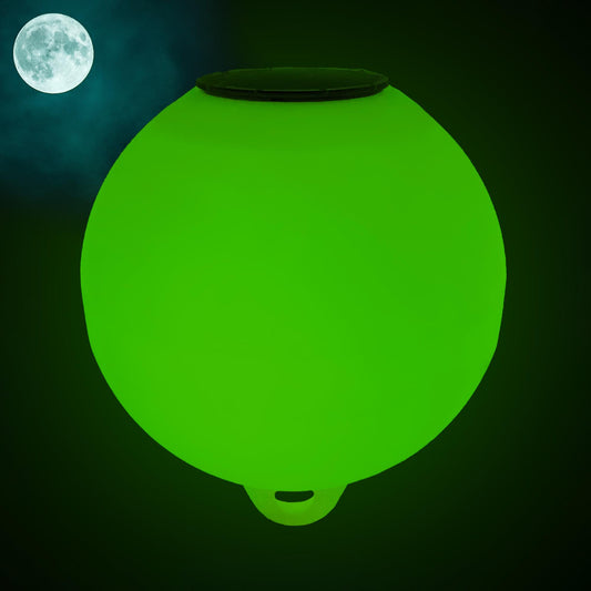 Solar Powered Self-Illuminating Buoy With Light Engine - 14" - Green