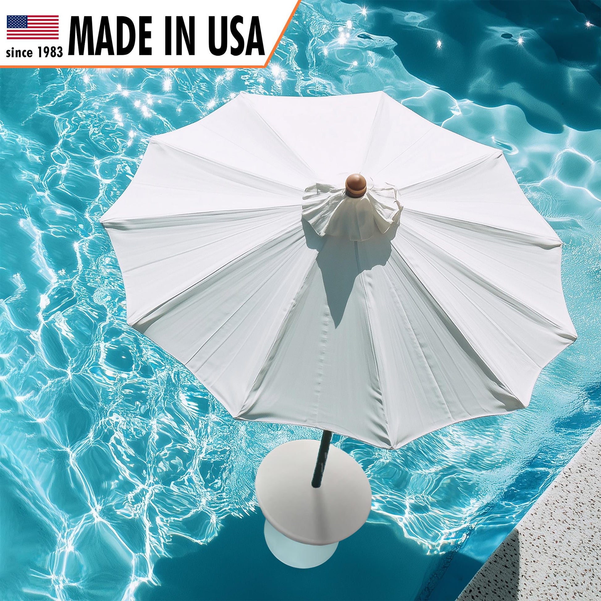 keter patio umbrella base table ShadeTable Water-Filled Pool, Patio & Dock Umbrella Table, White – Dunn Rite