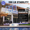 200 pound pool hoop comes with small business guarantee and 3 year warranty