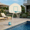 Deck Shoot Deck-Mounted Pool Basketball Hoop, White (2 & 3/8" Post)