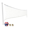 DeckVolly pool volleyball set with 2 3/8 inch white posts and net