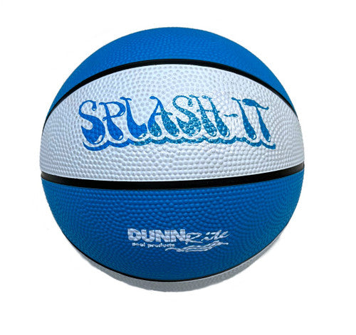 Official Splash-It pool basketball with blue and white design, waterproof and textured for grip