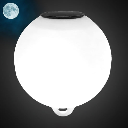 Solar Powered Self-Illuminating Buoy With Light Engine - 14" - White