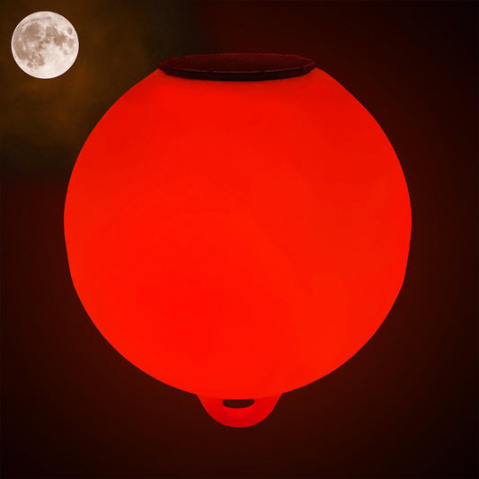 Solar Powered Self-Illuminating Buoy With Light Engine - 14" - Red