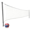 In-ground pool volleyball net with 2 3/8 inch stainless steel posts and waterproof volleyball
