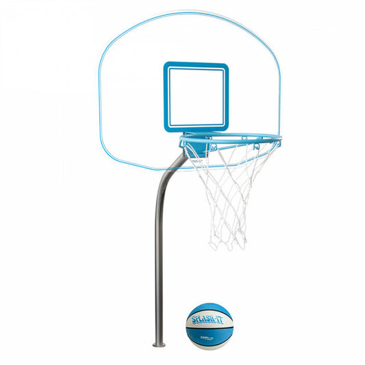 Clear Hoop Jr. Deck-Mounted Pool Basketball Hoop (1.90" Post, Anchor not Included)