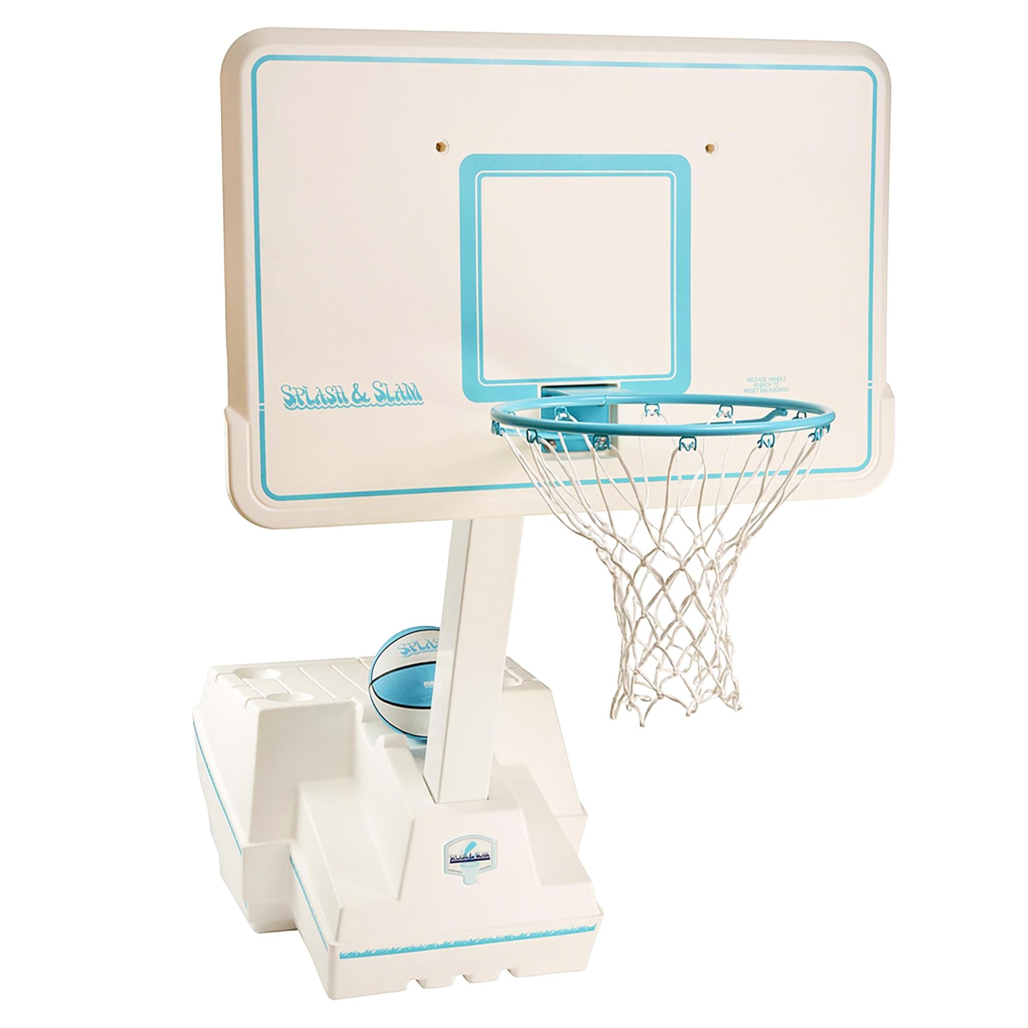 Splash and Slam White Pool Basketball Hoop (Non-Break Away System)