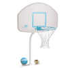 Deck Shoot Deck-Mounted Pool Basketball Hoop, White (2 & 3/8" Post)