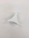 White tri-wing plastic knob for pool furniture or umbrella base tightening
