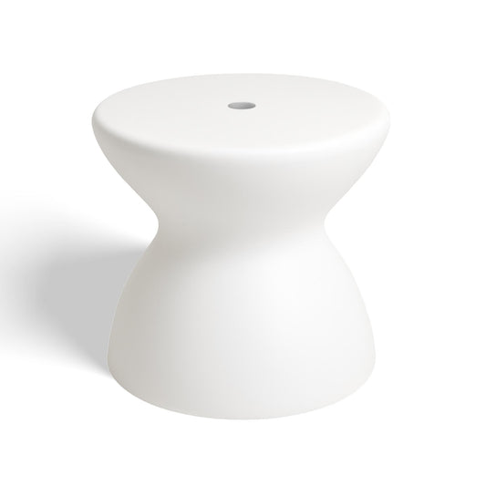 White-color water-filled umbrella base for pool, patio, or dock applications