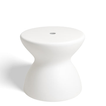 White-color water-filled umbrella base for pool, patio, or dock applications