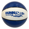Dunn-Rite waterproof blue and white pool basketball with logo – perfect replacement ball for poolside basketball hoops