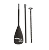 Three-piece adjustable paddle board paddle with ergonomic T-grip and carbon fiber shaft