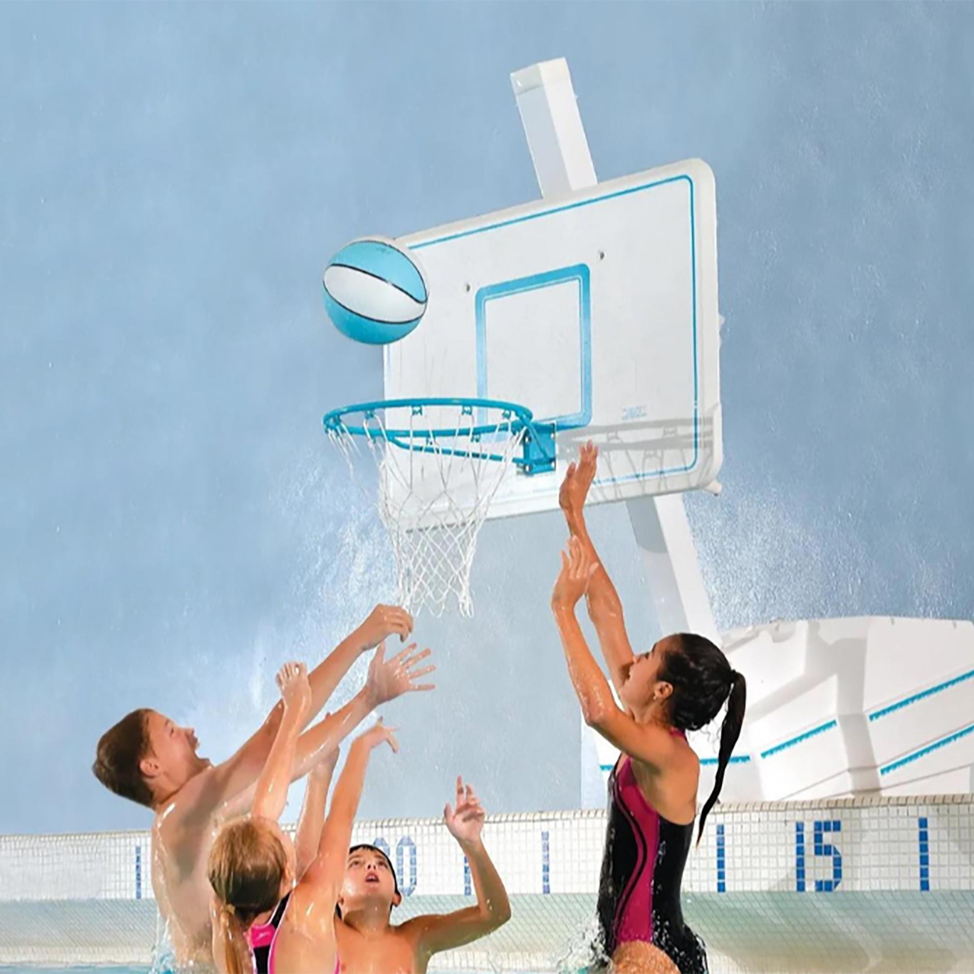 Splash & Slam Pool Basketball Hoop with Break Away System, White