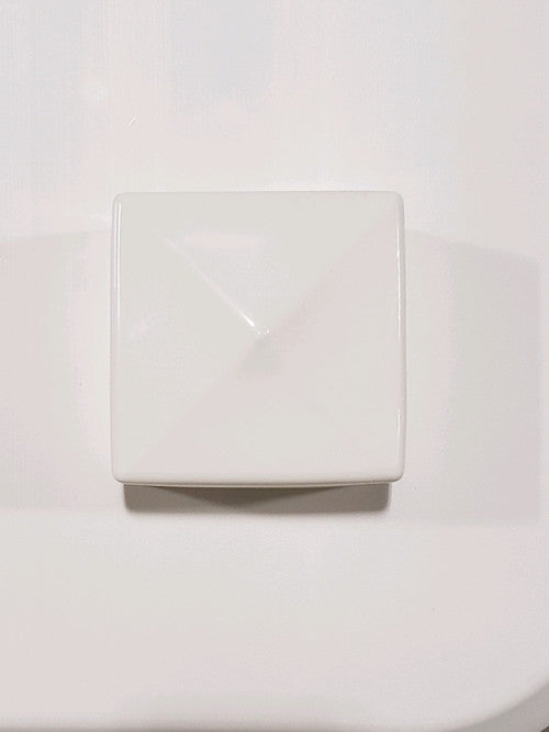 White square post cap for pool furniture or fence post – pyramid style plastic end cap