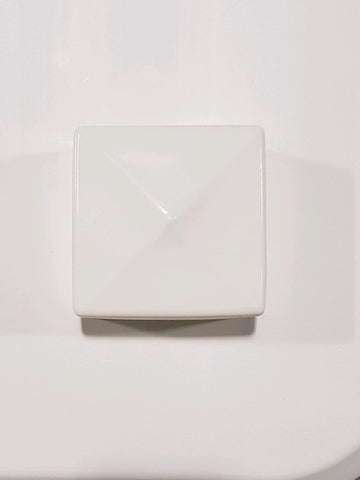 White square post cap for pool furniture or fence post – pyramid style plastic end cap