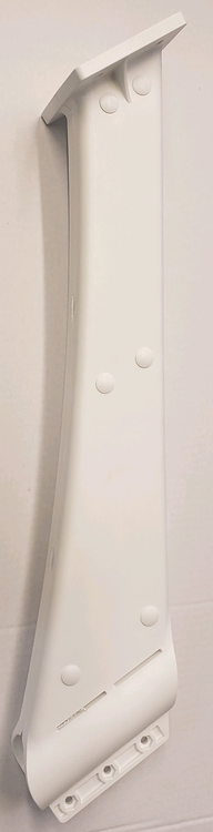 Replacement arm leg for pool basketball unit with mounting holes and curved profile