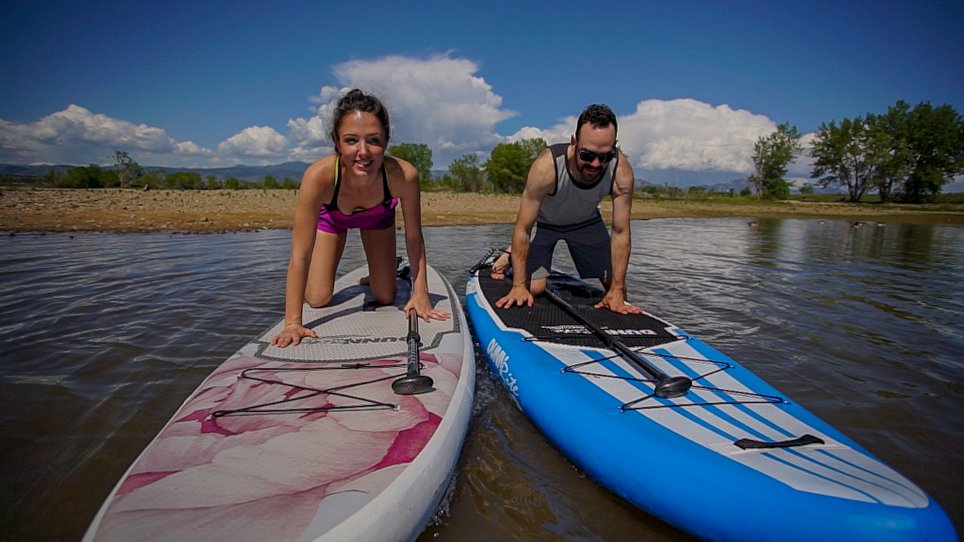 Floral and Blue/white inflatable Paddleboards