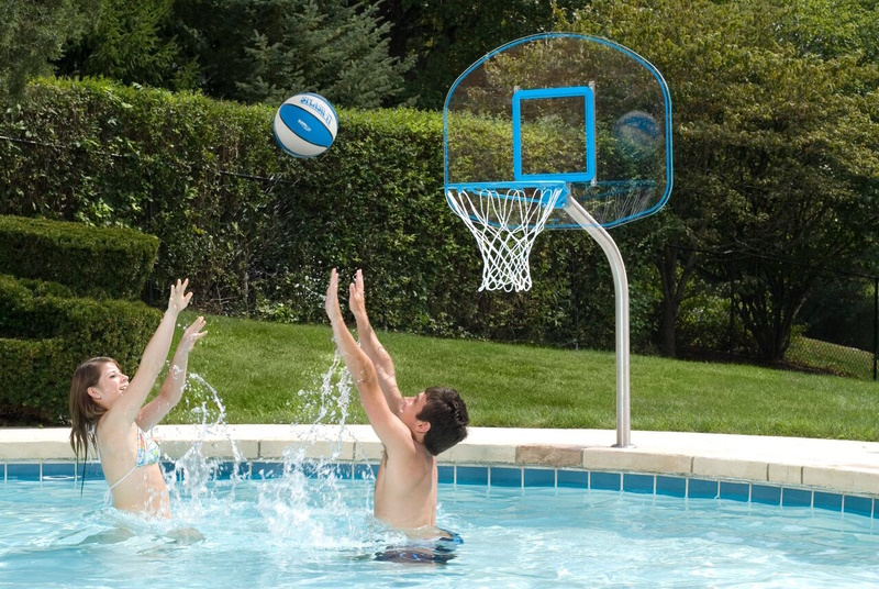 Regulation Clear Hoop - Pool Basketball for Semi-Inground Pools