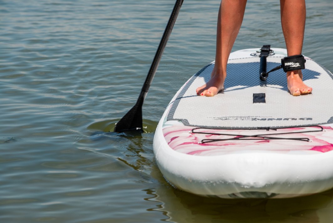 inflatable paddleboard - close up paddler