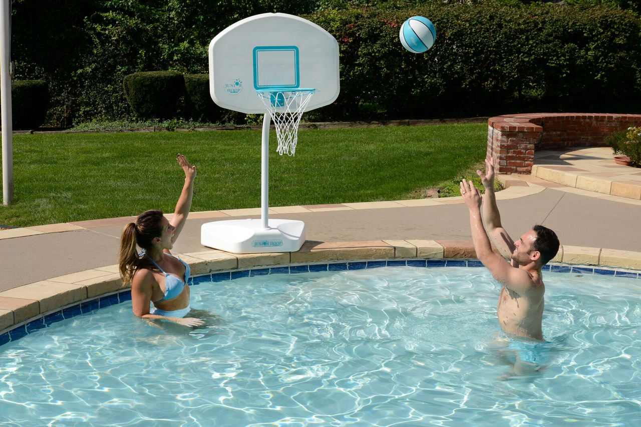 Swimming pool basketball unit