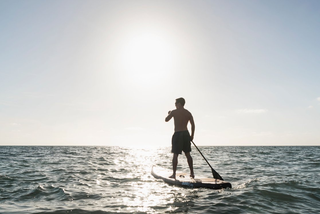 natural wood inflatable paddleboard - SUP horizon