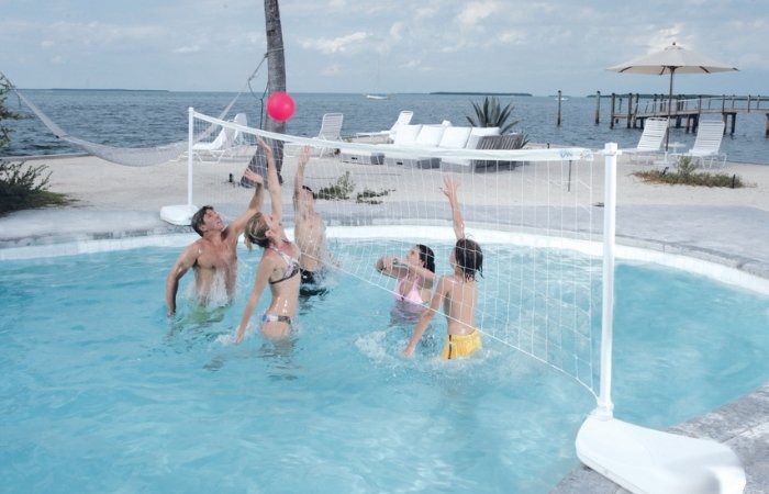 Using Water and Backyard Volleyball Nets Interchangeably - Dunn