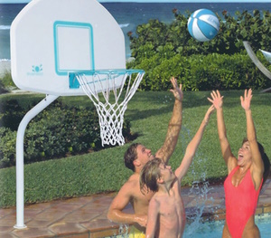 Deck-Mounted Pool Basketball - Deck Shoot Stainless