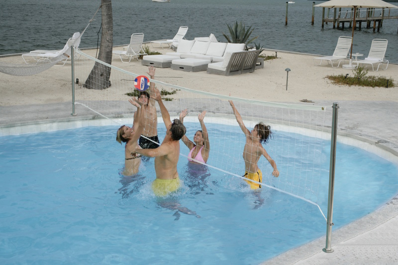 Stainless DeckVolly - Pool Volleyball for Semi-Inground Pools